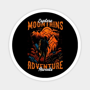 Explore Mountains Adventure Awaits  | Hiking Magnet